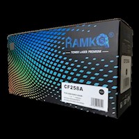 Toner Compatible Ramko CF258A Sin Chip LaserJet Negro